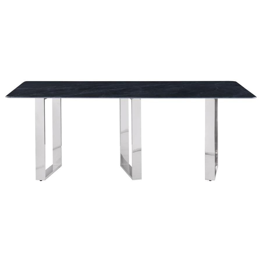 Desden 79-inch Rectangular Sintered Stone Dining Table Grey - 109361