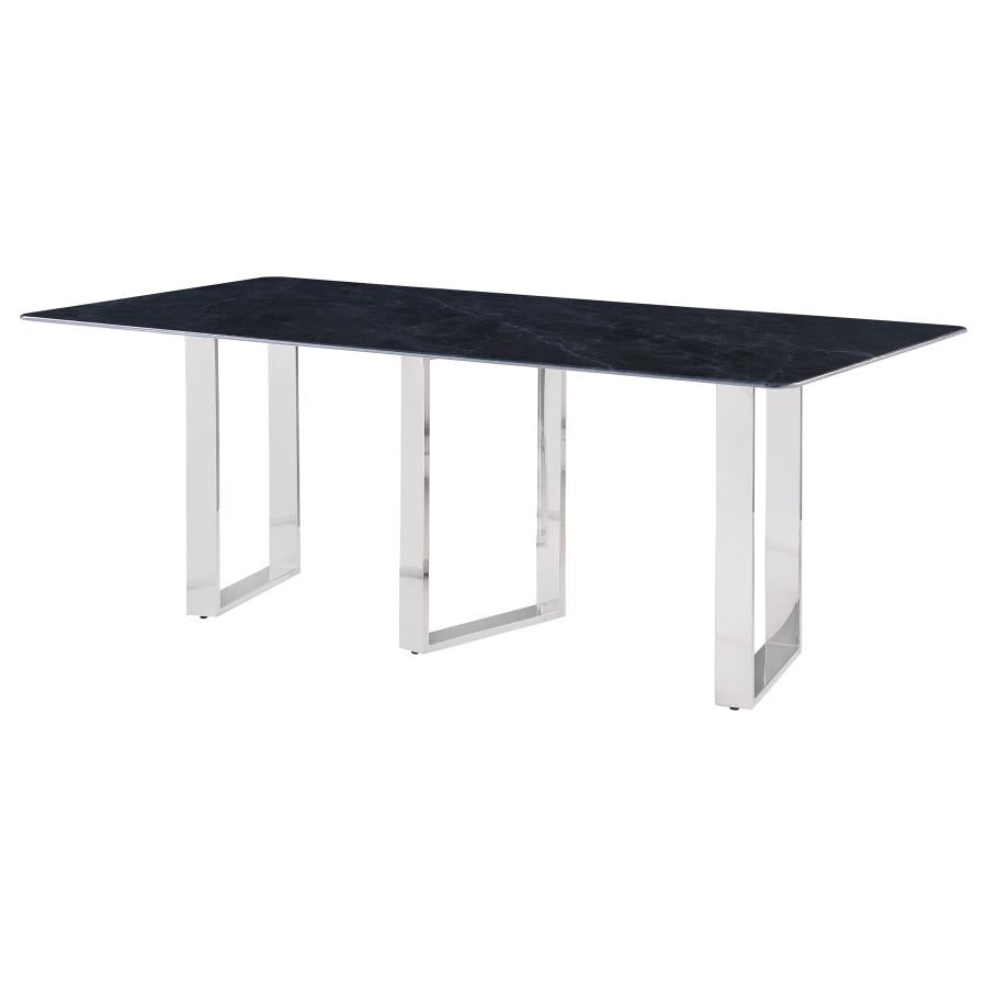 Desden 79-inch Rectangular Sintered Stone Dining Table Grey - 109361