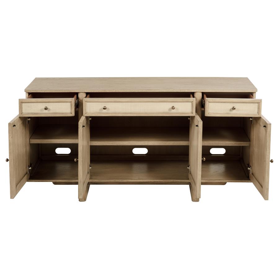 Kailani 10-piece Wood Dining Set with Sideboard Beige Oak - 109381-S10