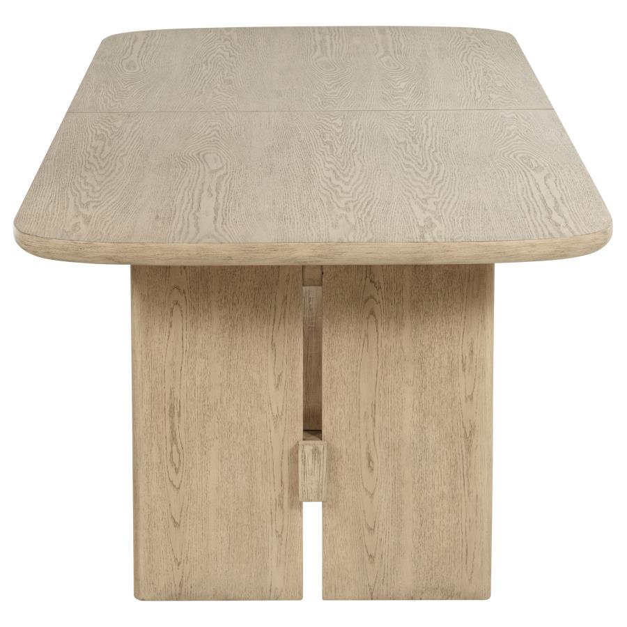 Kailani 110-inch Rectangular Wood Dining Table Beige Oak - 109381