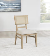 Kailani Rattan Cane Dining Side Chair Beige Oak (Set of 2) - 109382
