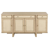 Kailani 4-door Cane Sideboard Buffet Cabinet Beige Oak - 109385