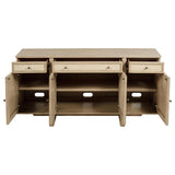 Kailani 4-door Cane Sideboard Buffet Cabinet Beige Oak - 109385