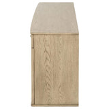 Kailani 4-door Cane Sideboard Buffet Cabinet Beige Oak - 109385