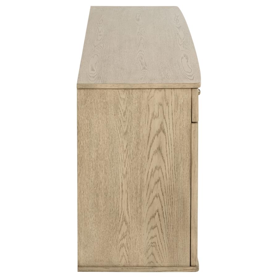 Kailani 4-door Cane Sideboard Buffet Cabinet Beige Oak - 109385