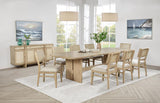 Kailani 4-door Cane Sideboard Buffet Cabinet Beige Oak - 109385