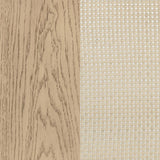 Kailani 4-Door Cane Dining Vitrine Display Cabinet Beige Oak - 109386