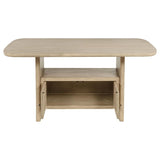 Kailani Cane Counter Height Storage Dining Table Beige Oak - 109388