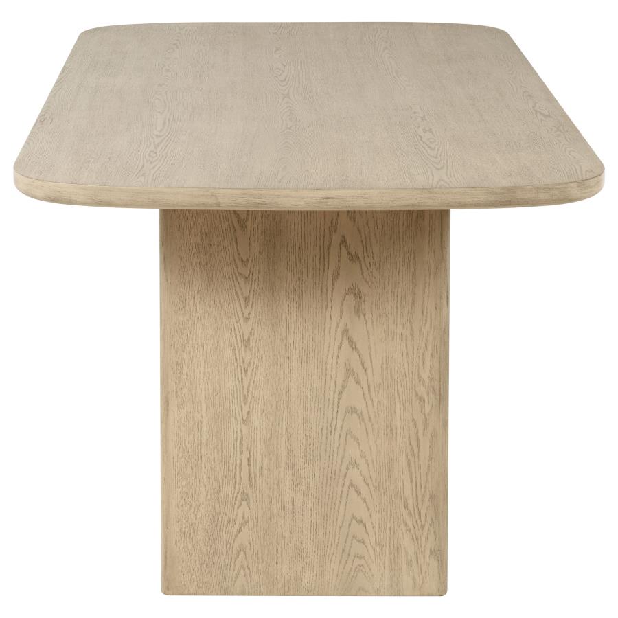 Kailani Cane Counter Height Storage Dining Table Beige Oak - 109388