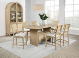 Kailani Cane Counter Height Storage Dining Table Beige Oak - 109388