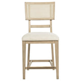 Kailani Rattan Cane Counter Side Chair Beige Oak (Set of 2) - 109389