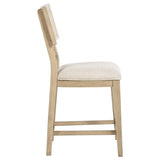Kailani Rattan Cane Counter Side Chair Beige Oak (Set of 2) - 109389