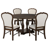 Landon 5-piece 60-inch Round Dining Table Set Rich Brown - 109400-S5