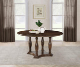 Landon 60-inch Round Wood Pedestal Dining Table Rich Brown - 109400