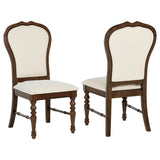 Landon Upholstered Dining Side Chair Rich Brown (Set of 2) - 109402