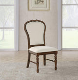 Landon Upholstered Dining Side Chair Rich Brown (Set of 2) - 109402