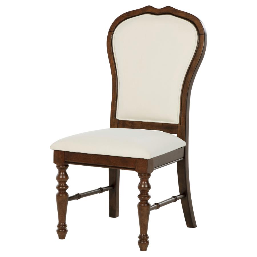 Landon Upholstered Dining Side Chair Rich Brown (Set of 2) - 109402