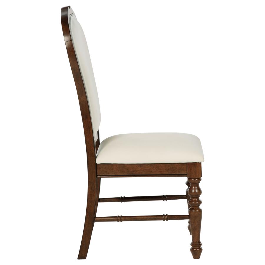 Landon Upholstered Dining Side Chair Rich Brown (Set of 2) - 109402