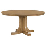 Hartville 7-piece Round Dining Table Set Natural Light Brown - 109460-S7