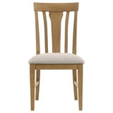 Hartville 7-piece Round Dining Table Set Natural Light Brown - 109460-S7