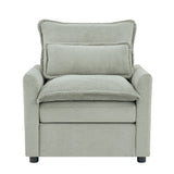 Modern Single Seat Accent Chair With Side Storage Pockets