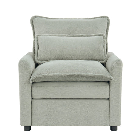 Modern Single Seat Accent Chair With Side Storage Pockets