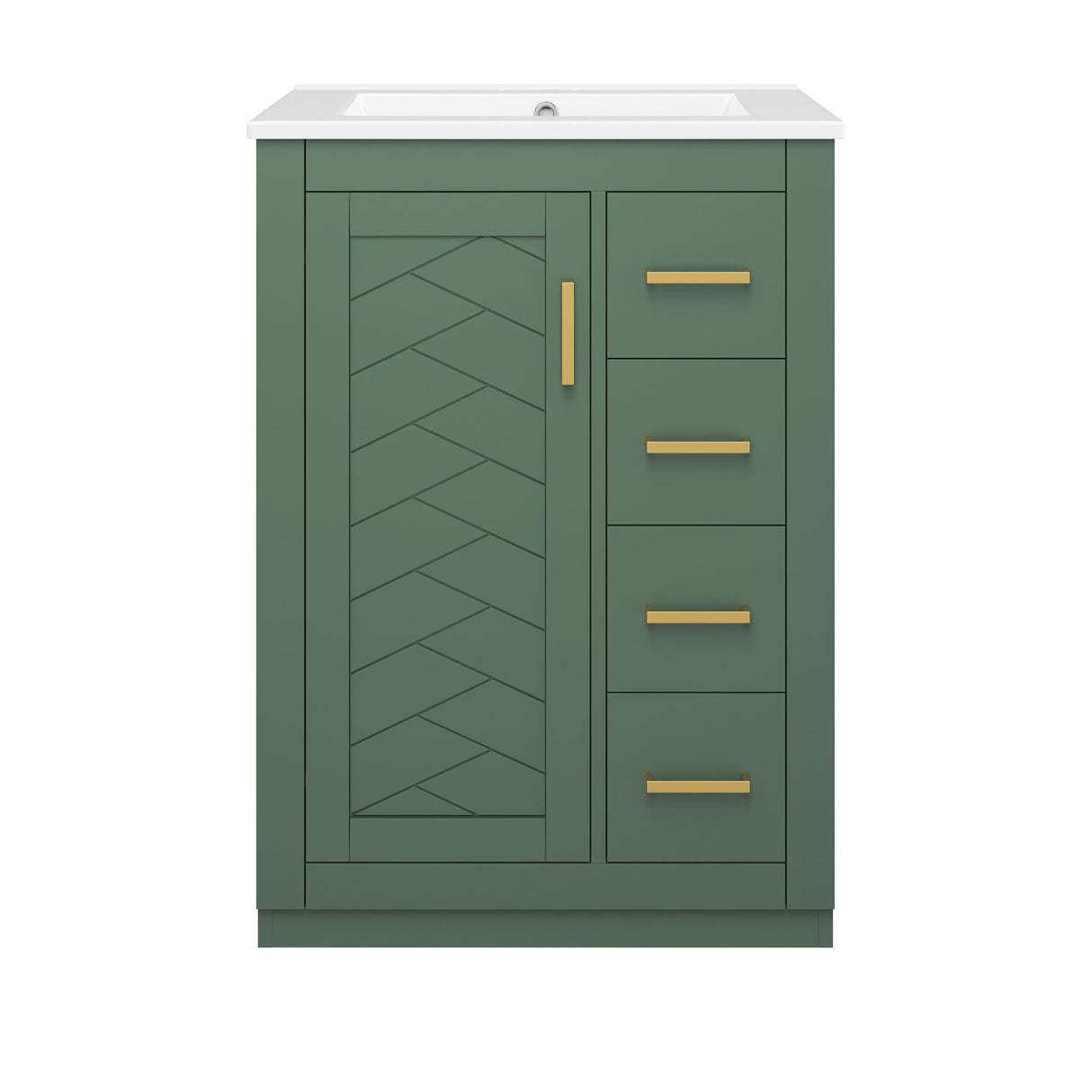 Modern Bathroom Vanity With 1 Door And 3 Drawers