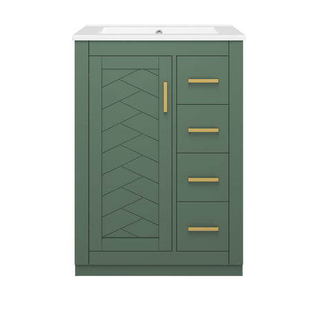 Modern Bathroom Vanity With 1 Door And 3 Drawers