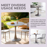 Mid-Century Tulip Table With Round Top, Pedestal Base