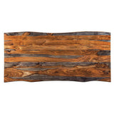 Ditman 80-inch Live Edge Dining Table Grey Sheesham - 110181