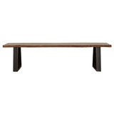Ditman Live Edge Wood Dining Bench Grey Sheesham - 110183