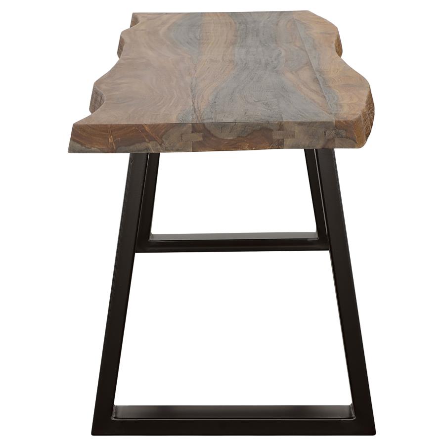 Ditman Live Edge Wood Dining Bench Grey Sheesham - 110183