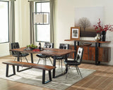 Ditman Live Edge Wood Dining Bench Grey Sheesham - 110183
