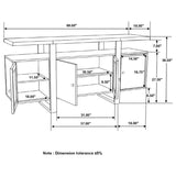 Ditman 4-door Solid Wood Sideboard Buffet Grey Sheesham - 110185
