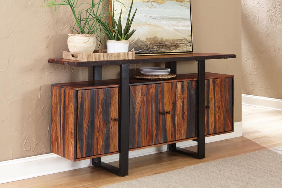 Ditman 4-door Solid Wood Sideboard Buffet Grey Sheesham - 110185