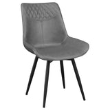 Brassie Upholstered Swivel Dining Side Chair Grey (Set of 2) - 110272