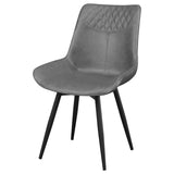 Brassie Upholstered Swivel Dining Side Chair Grey (Set of 2) - 110272