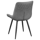 Brassie Upholstered Swivel Dining Side Chair Grey (Set of 2) - 110272