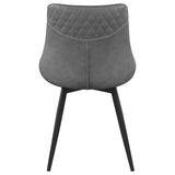 Brassie Upholstered Swivel Dining Side Chair Grey (Set of 2) - 110272