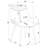 Brassie Upholstered Swivel Dining Side Chair Grey (Set of 2) - 110272