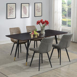 Brassie Upholstered Swivel Dining Side Chair Grey (Set of 2) - 110272