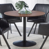 Cora Round 40-inch Wood Top Dining Table Brown Walnut - 110280
