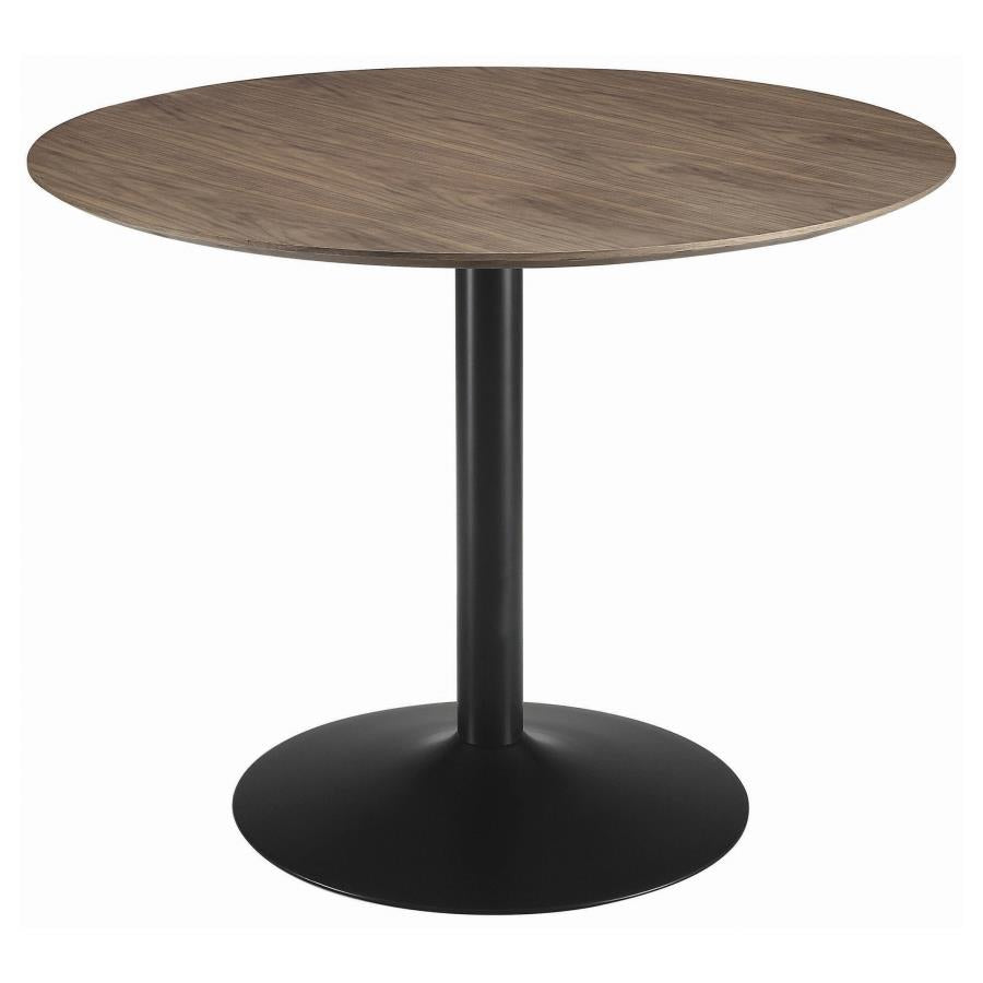 Cora Round 40-inch Wood Top Dining Table Brown Walnut - 110280
