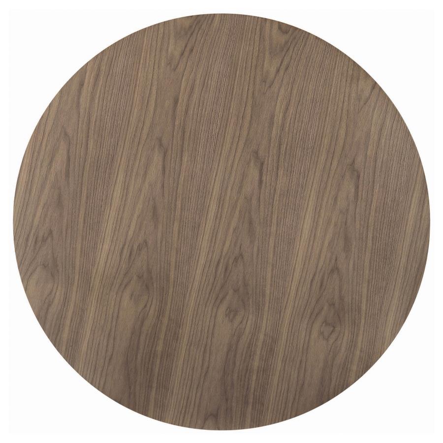 Cora Round 40-inch Wood Top Dining Table Brown Walnut - 110280