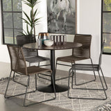 Cora Round 40-inch Wood Top Dining Table Brown Walnut - 110280