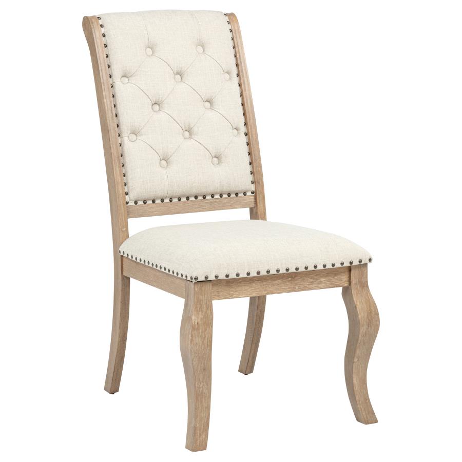 Brockway Upholstered Dining Chair Barley Brown (Set of 2) - 110292