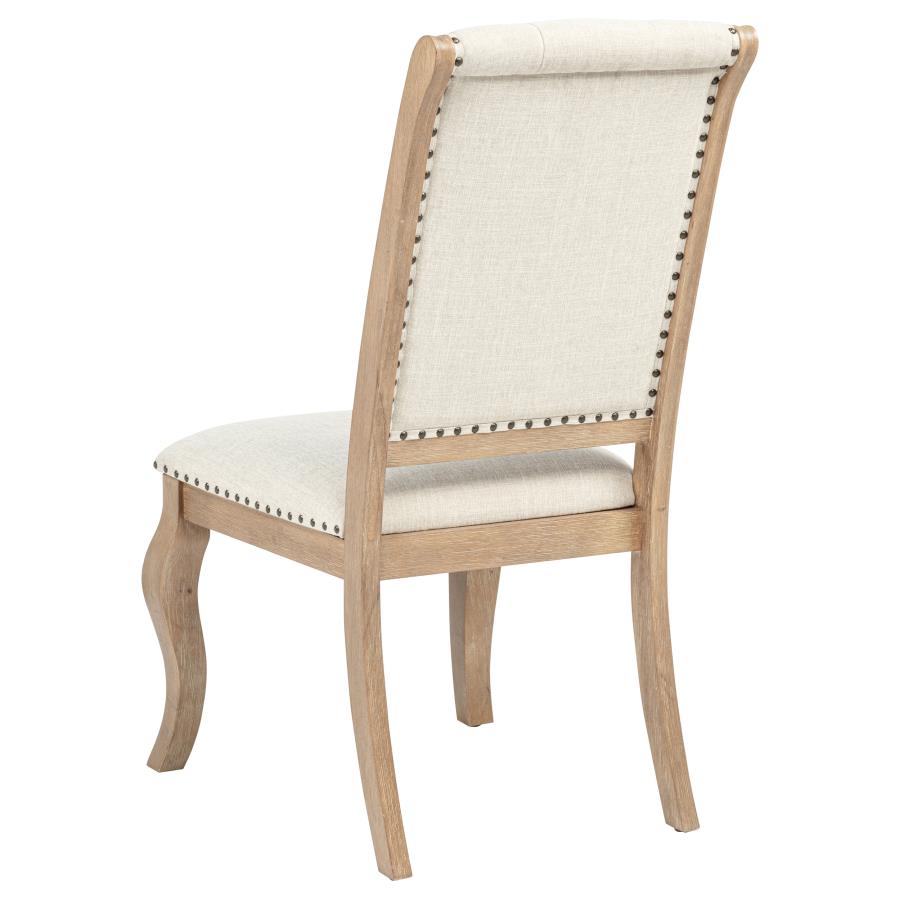 Brockway Upholstered Dining Chair Barley Brown (Set of 2) - 110292