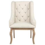 Brockway Upholstered Arm Chair Barley Brown (Set of 2) - 110293