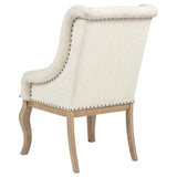 Brockway Upholstered Arm Chair Barley Brown (Set of 2) - 110293