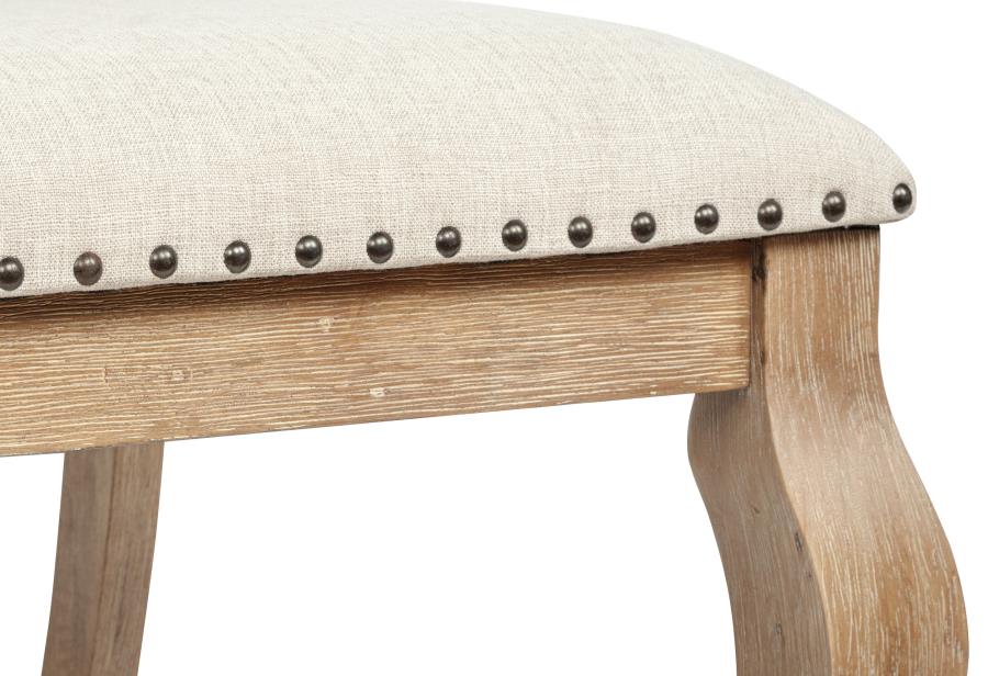 Brockway Upholstered Arm Chair Barley Brown (Set of 2) - 110293